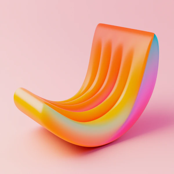 Vibrant 3D Chair Design
