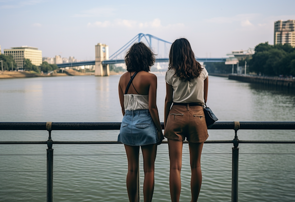 Serene Companionship by the Riverside