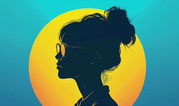 Woman Silhouette at Sunrise