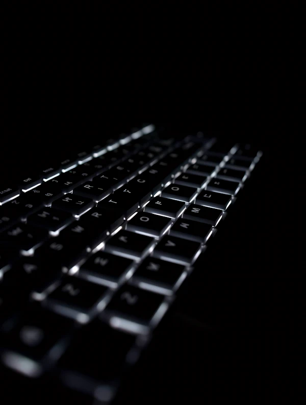 Backlit Keyboard Close-Up