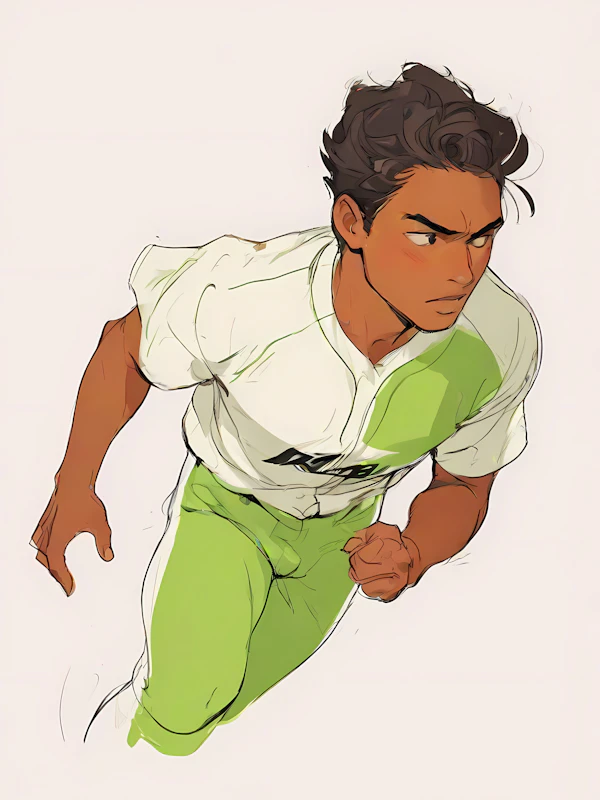Running Athlete Illustration