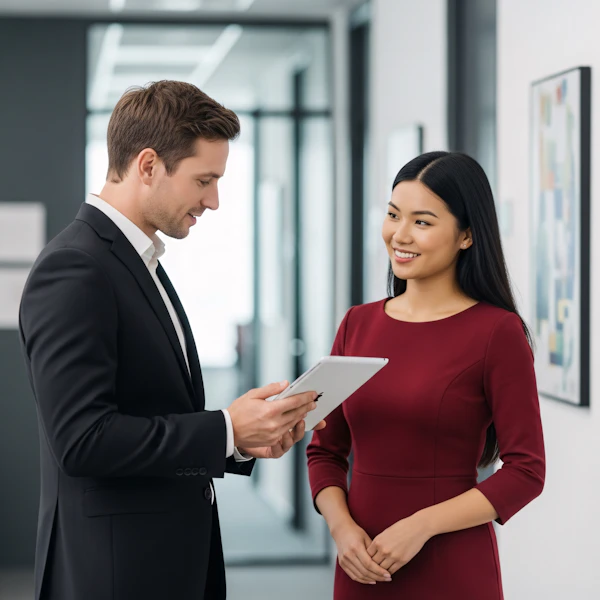 Office Discussion Scene