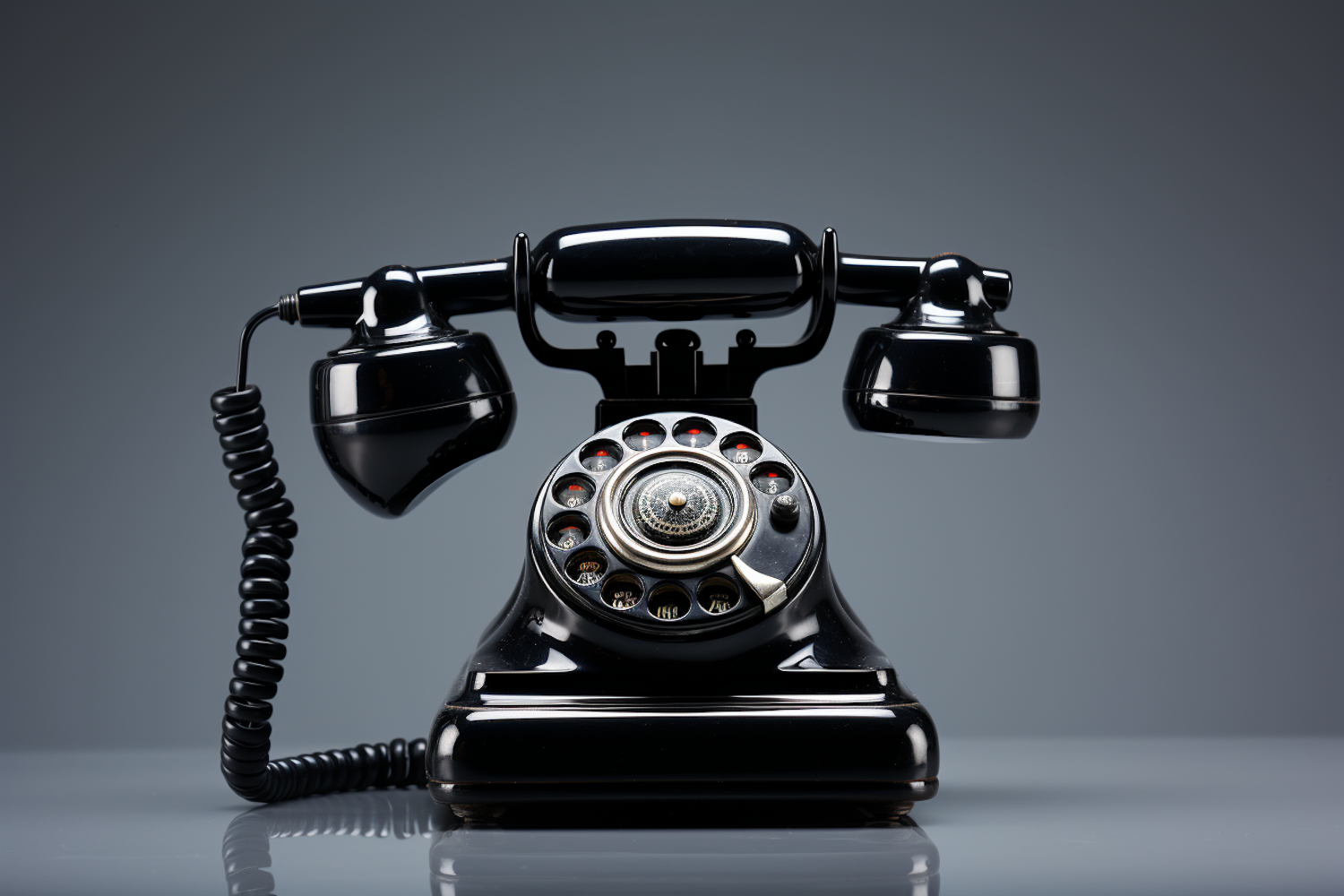 Vintage Rotary Phone Poised for Conversation