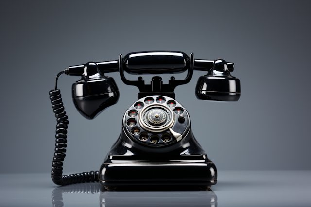 Vintage Rotary Phone Poised for Conversation