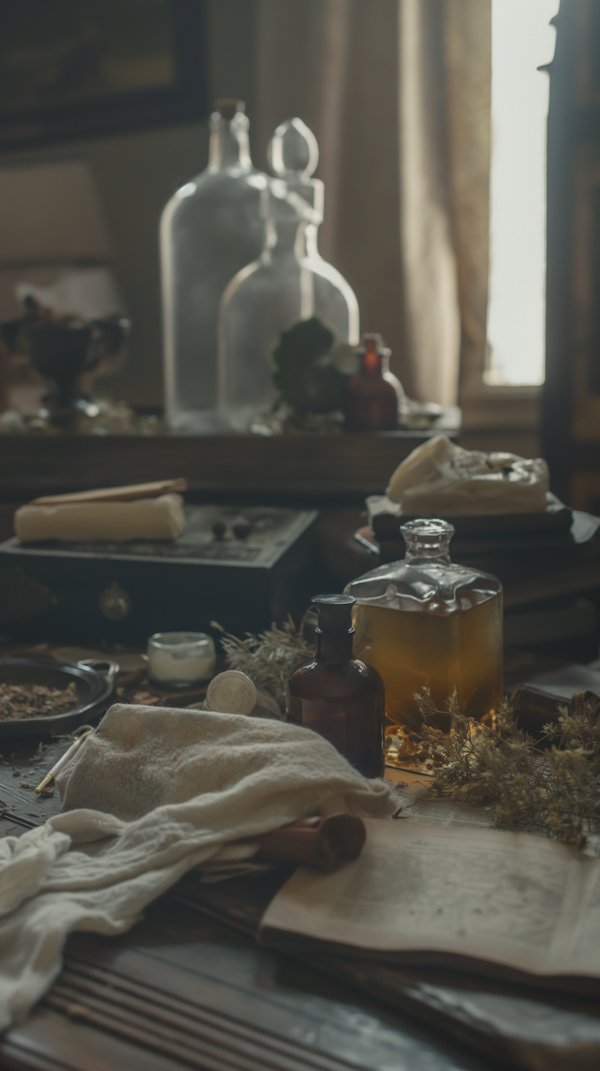 Antiquated Apothecary Workspace