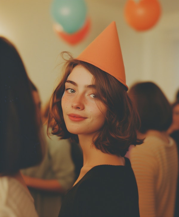 Young Girl at Birthday Party