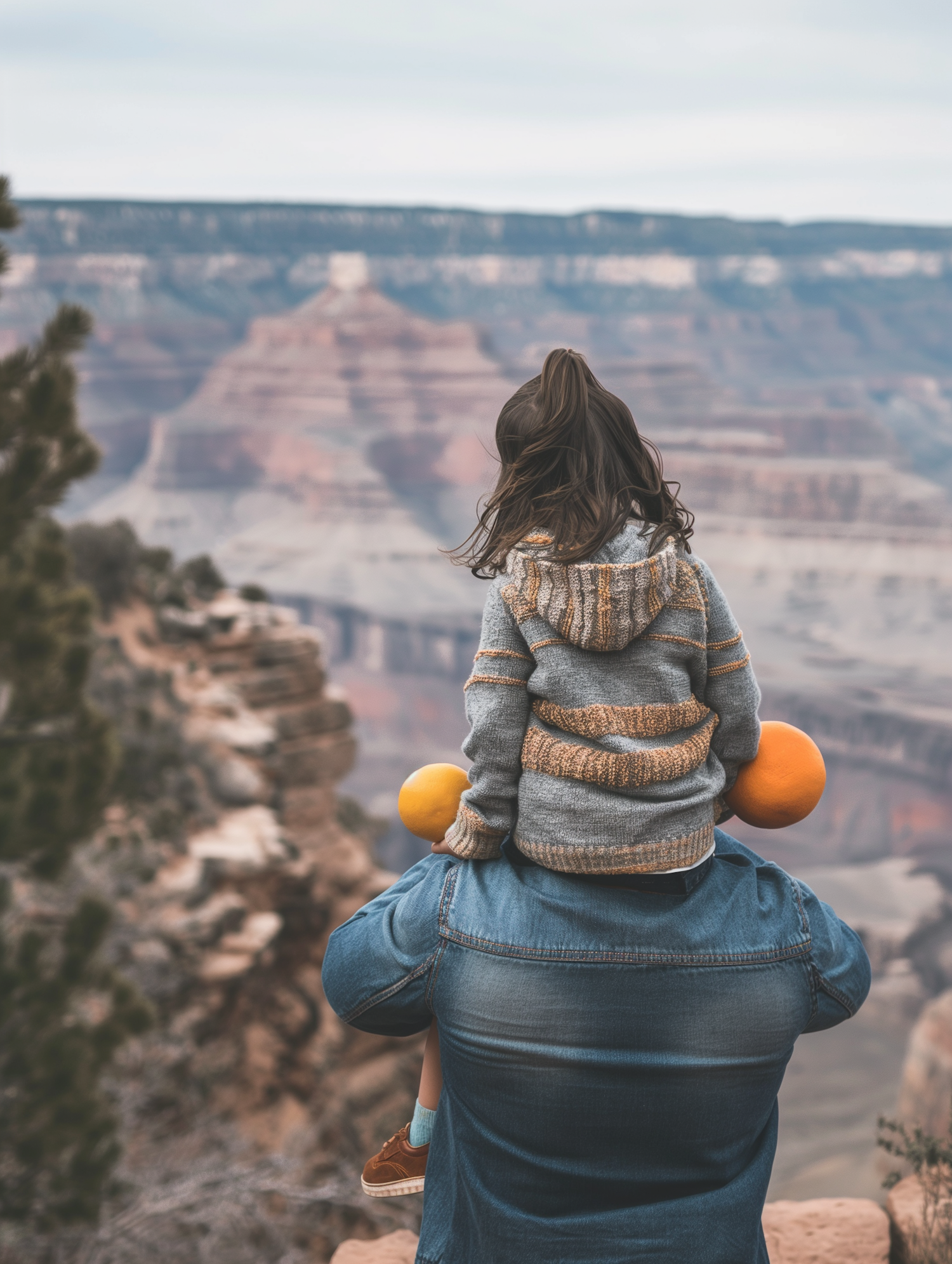 Parent and Child at the Grand Canyon