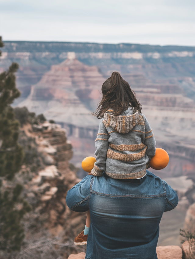 Parent and Child at the Grand Canyon