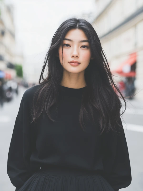 Portrait of a Young Woman in Urban Setting