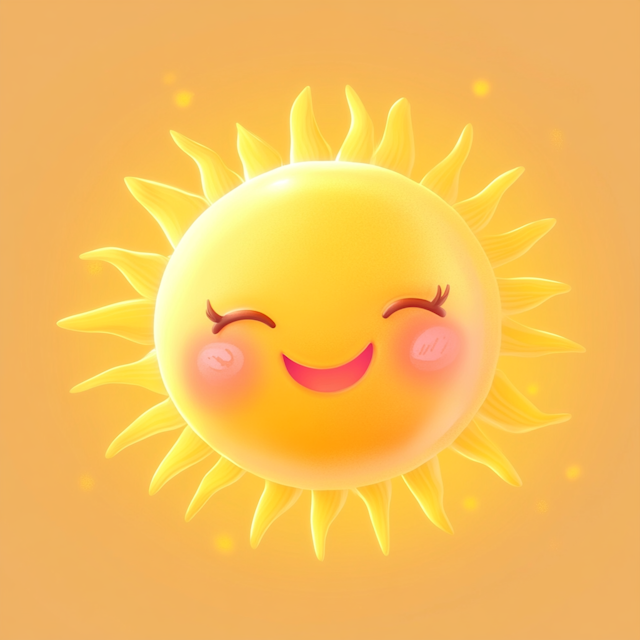 Cheerful Cartoon Sun