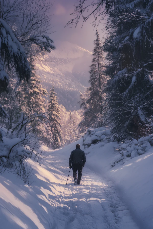 Solitary Winter Walk