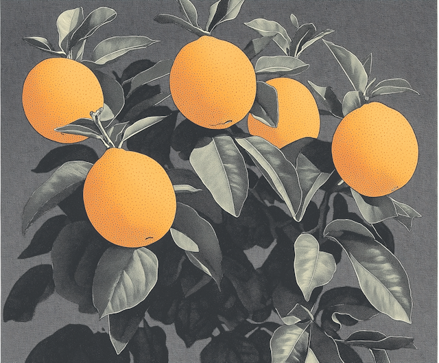 Stylized Orange Fruit Illustration