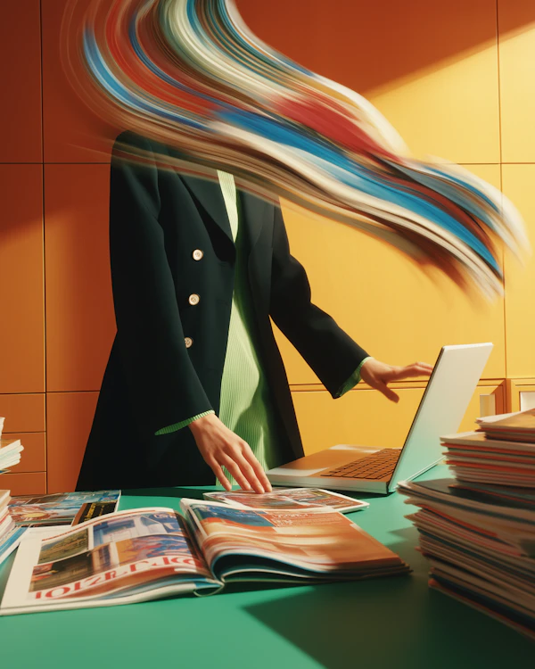 Surreal Desk Scene