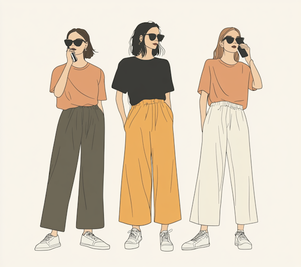 Three Women in Sunglasses with Urban Fashion