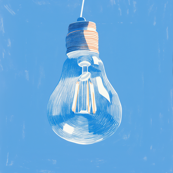 Detailed Light Bulb Illustration