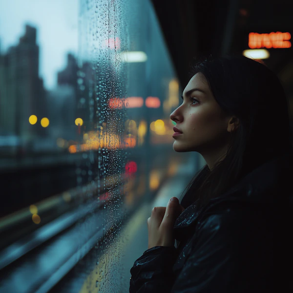 Pensive Woman at Window