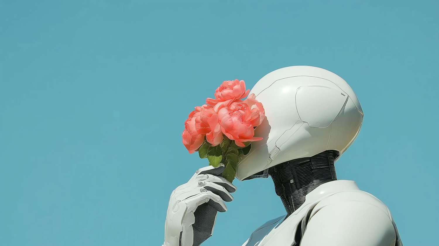 Robot with Flowers