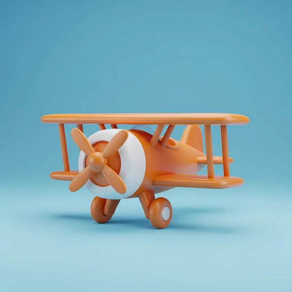 Orange Toy Biplane