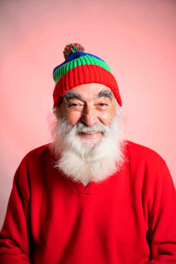 Festive Elderly Man
