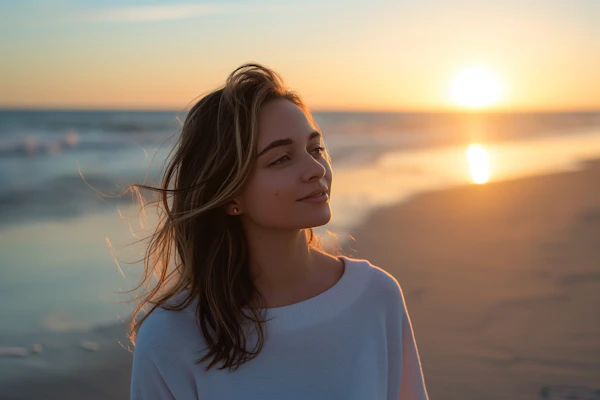 Tranquil Beachside Sunset