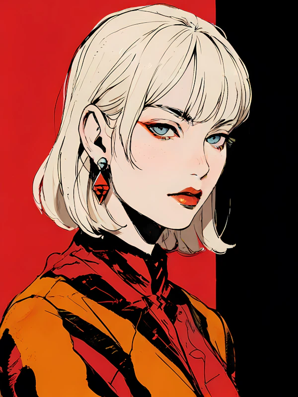 Striking Illustration of a Woman