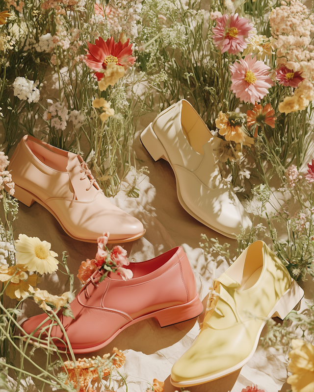 Pastel Shoes and Wildflowers