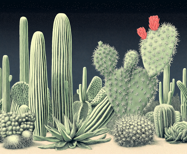 Starry Night Cacti