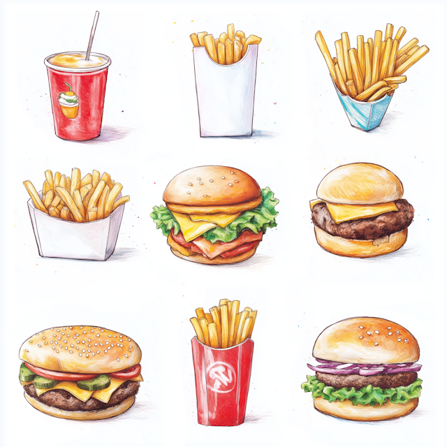 Fast Food Illustration