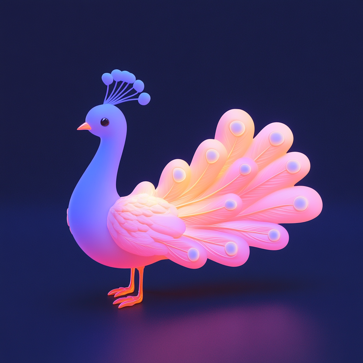 Stylized Vibrant Bird Illustration