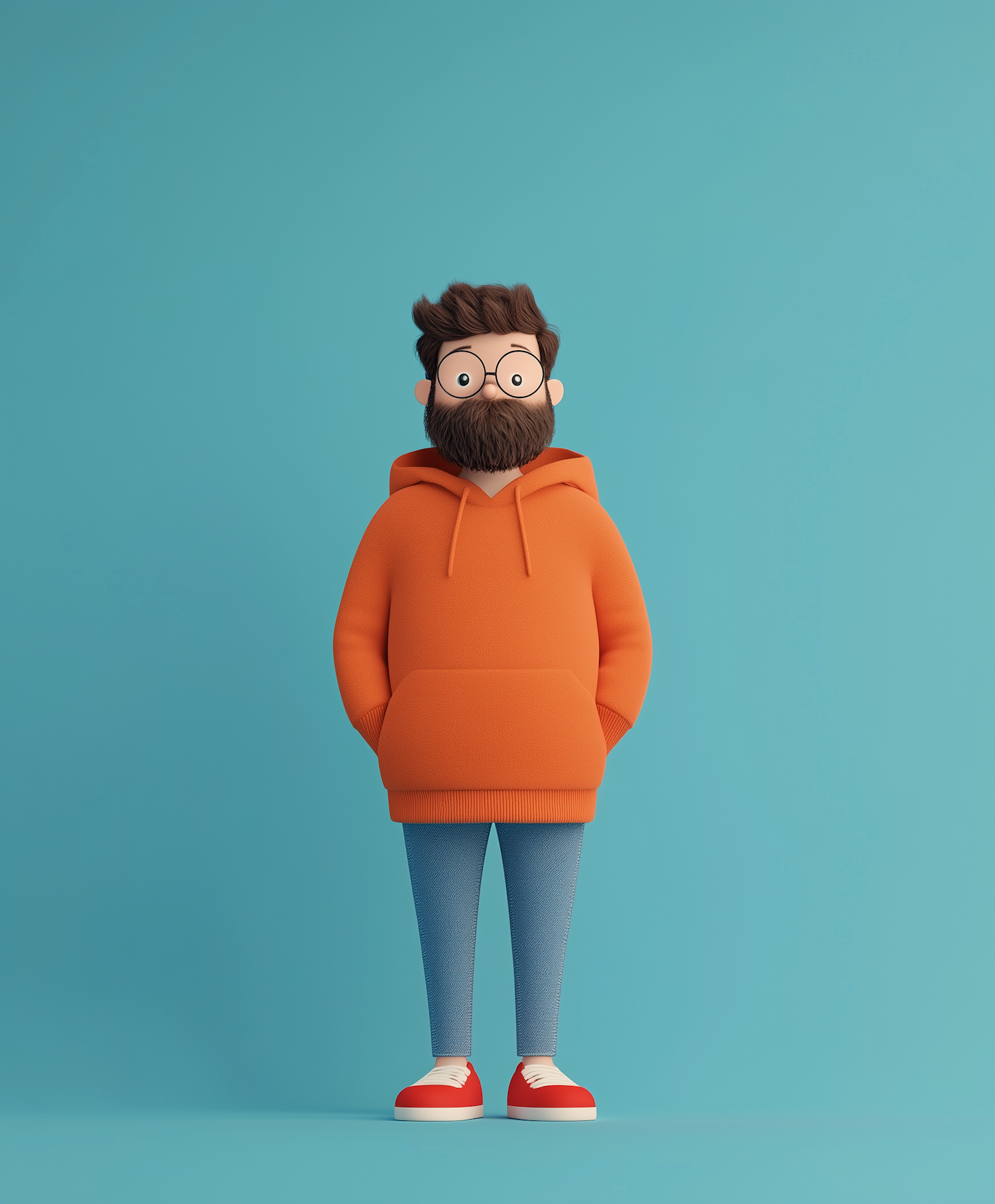 Cartoonish Bearded Male Character