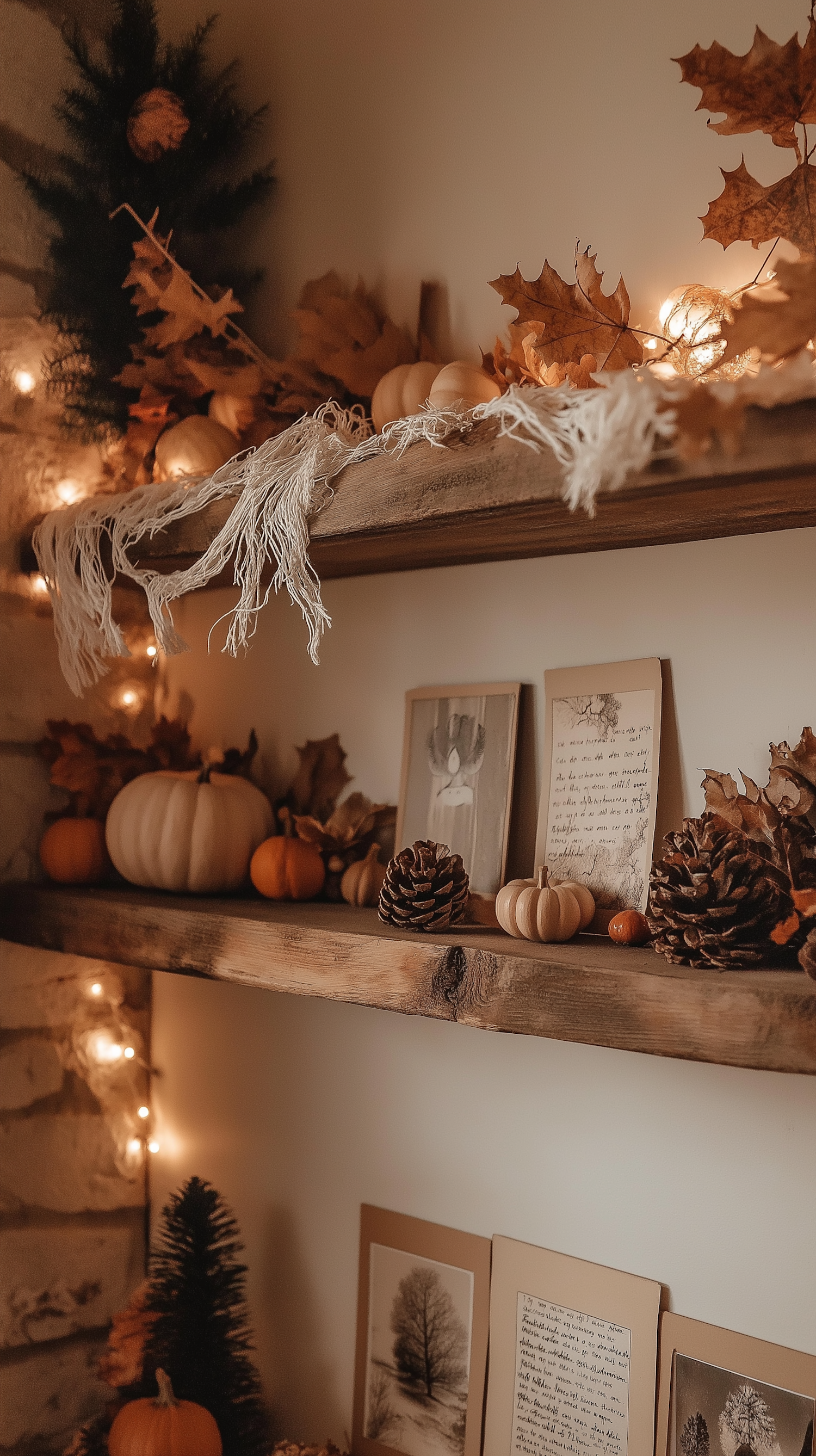 Cozy Autumn Shelf Display