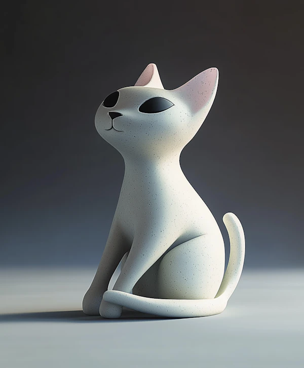 Minimalist Cat Sculpture