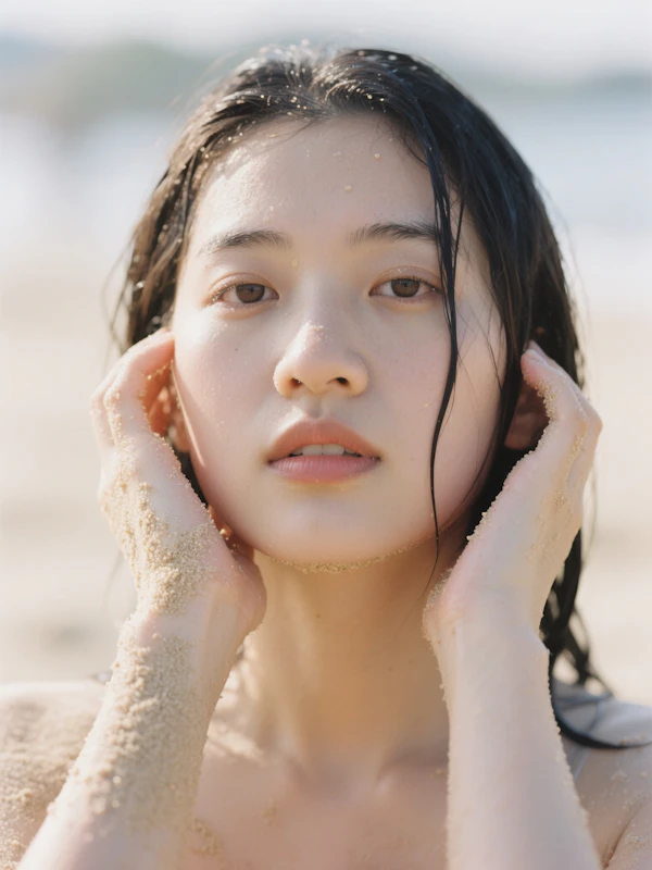 Beach Portrait Close-Up