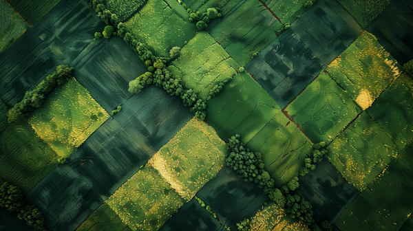 Aerial View of Agricultural Farmland