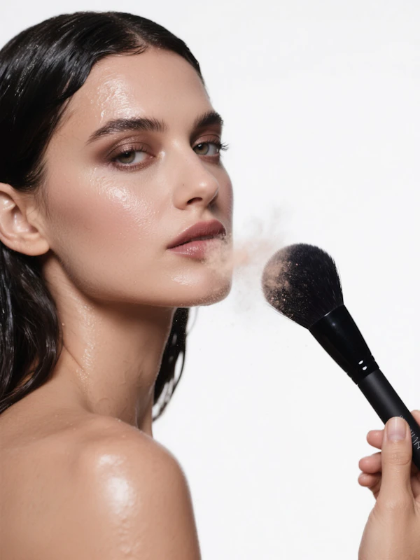Woman Applying Makeup