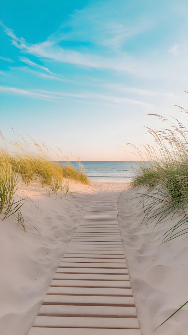Serene Beach Boardwalk