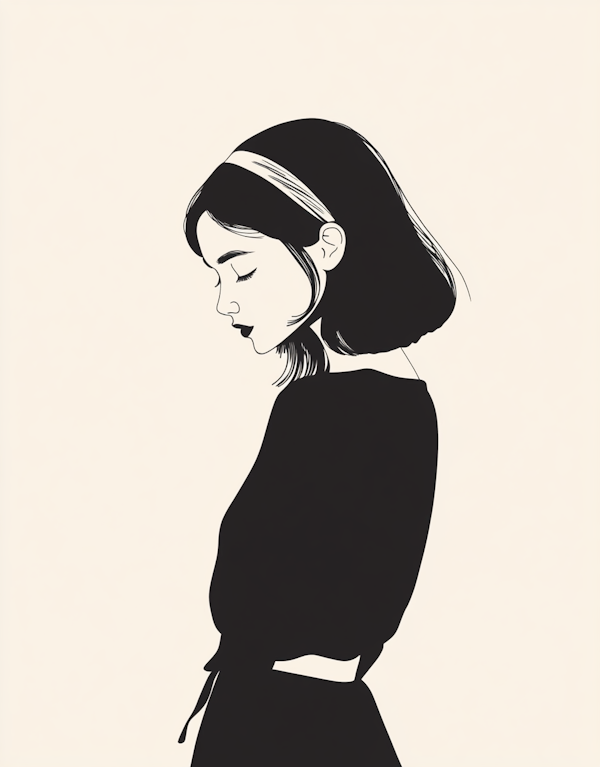 Serene Woman Illustration