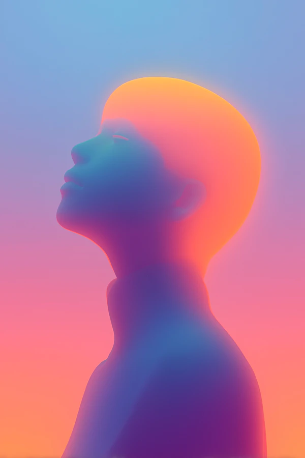 Ethereal Gradient Portrait