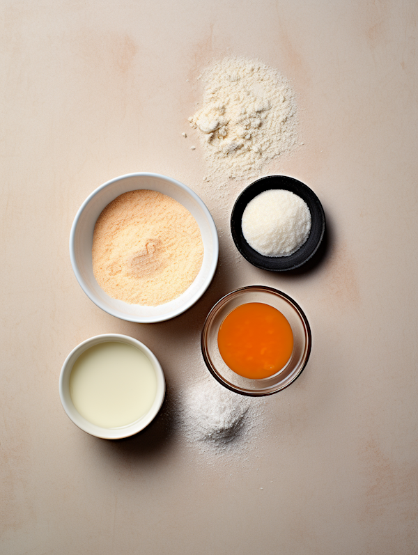 Elegant Baking Ingredients Flatlay