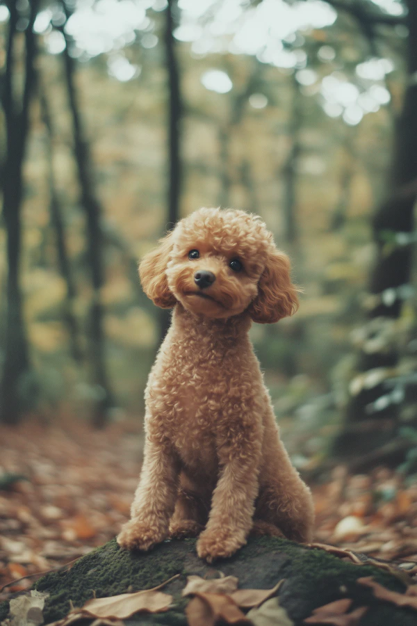 Curious Dog in Forest