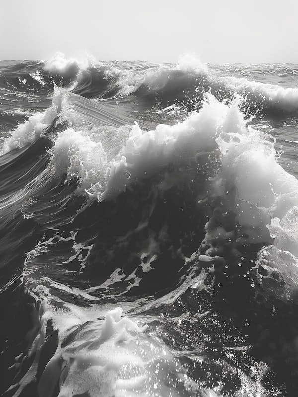 Monochrome Ocean Waves