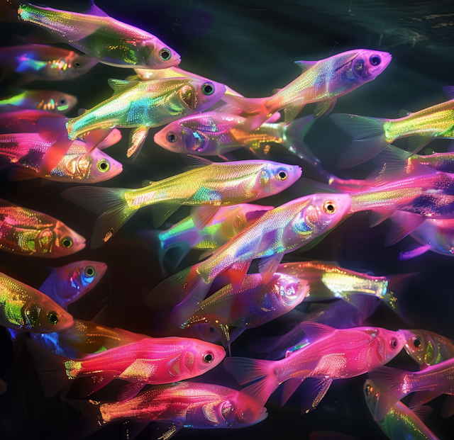 Illuminated School of Fish