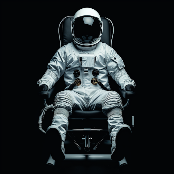 Astronaut in High-backed Chair