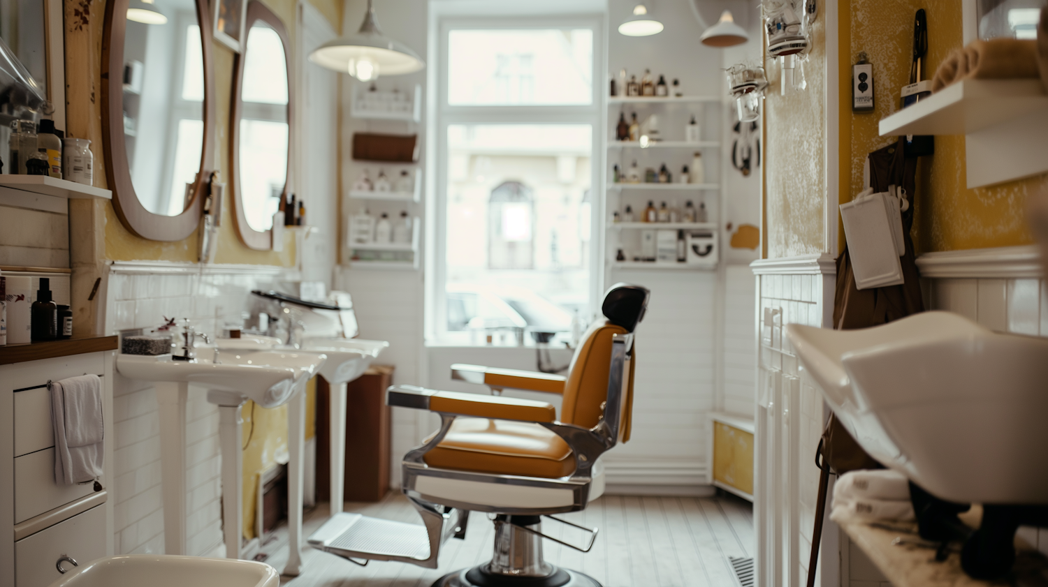 Stylish Barbershop Interior