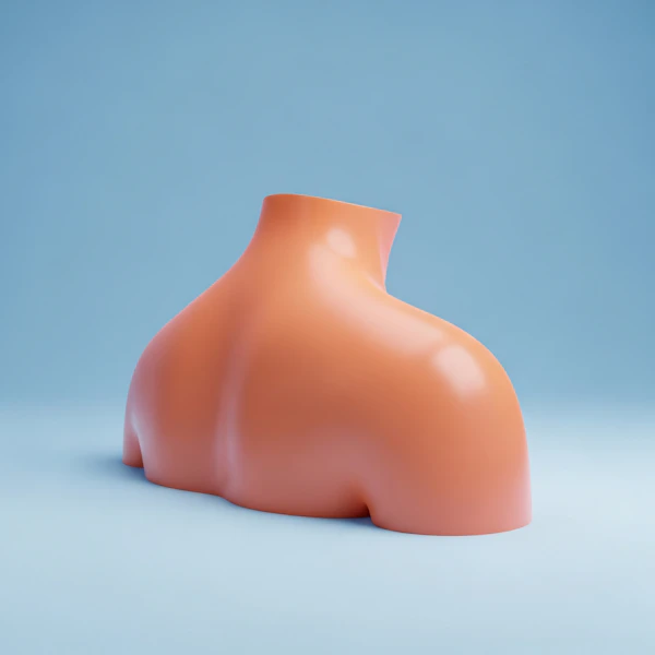 Abstract Peach Sculpture