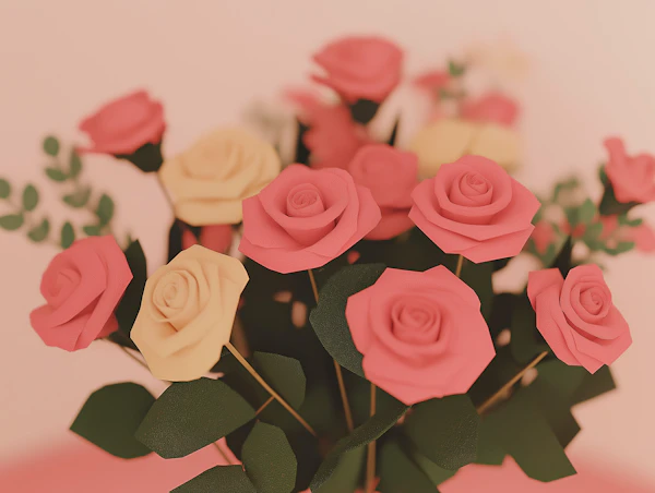 Paper Roses Bouquet