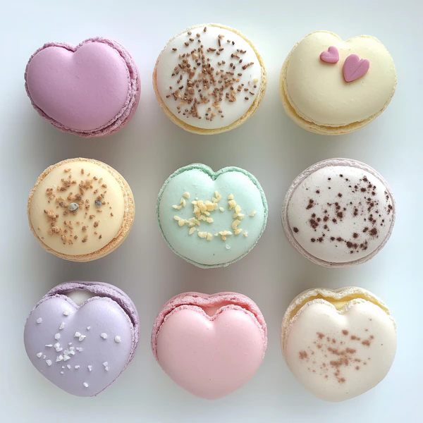 Heart-Shaped Macarons
