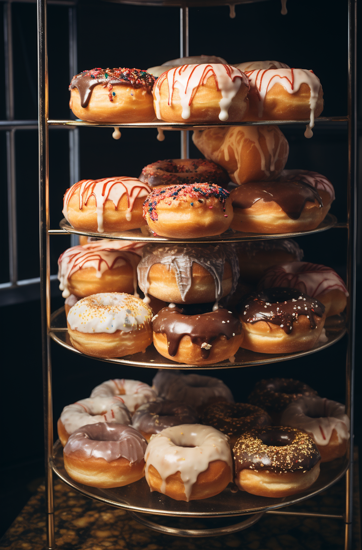 Luxurious Glazed Doughnut Extravaganza