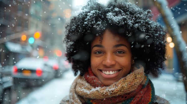 Joyous Winter Day in the City