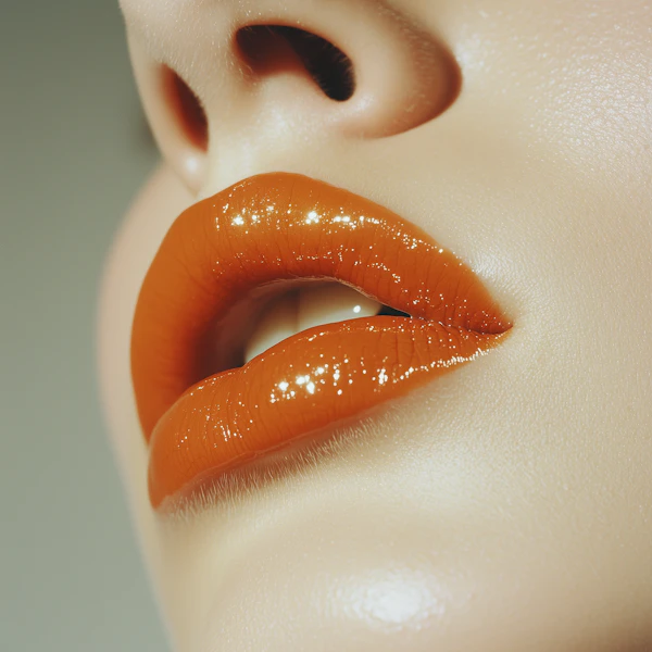 Glossy Orange Lips